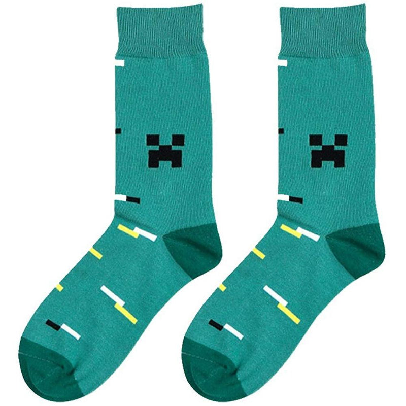 Combed Cotton Funky Casual Knee Socks - Assorted Styles Men's Apparel Green - DailySale