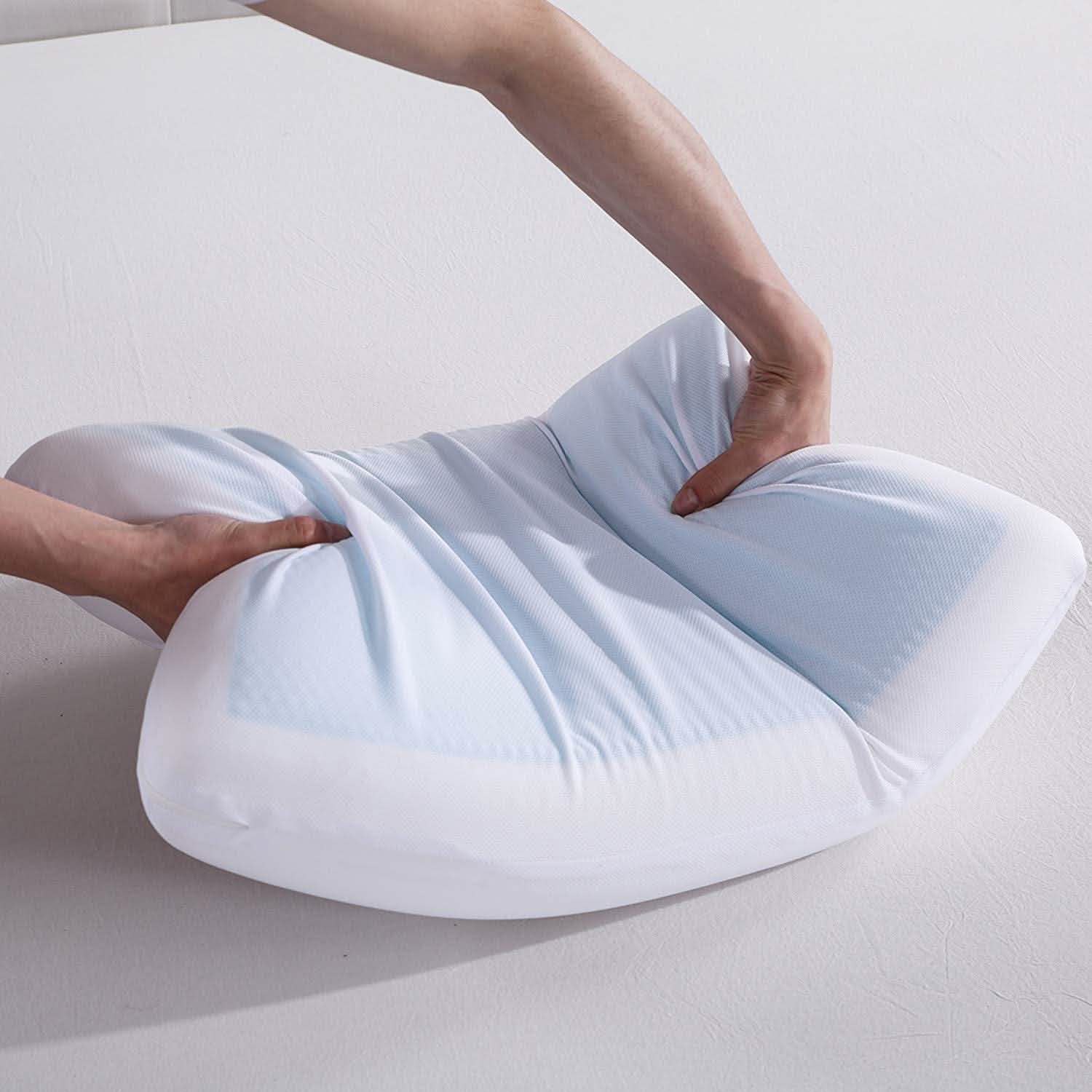 Comfort and Relax Reversible Memory Foam Gel Pillow - King Linen & Bedding - DailySale