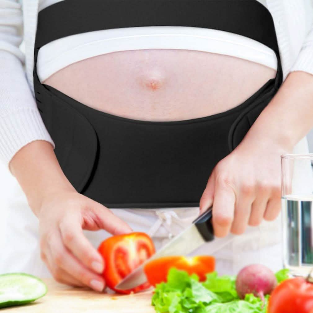 Comfortable Elastic Maternity Support Black Band Wellness & Fitness - DailySale