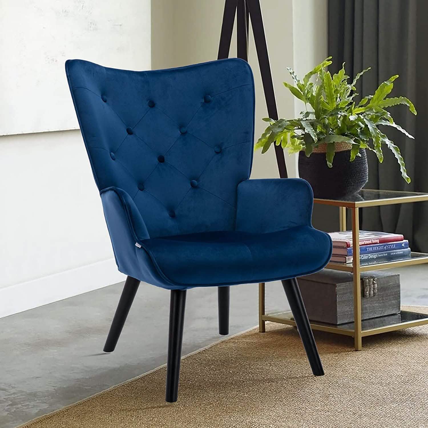 Comfy Lounge Chair with High Back Design Furniture & Decor Navy - DailySale