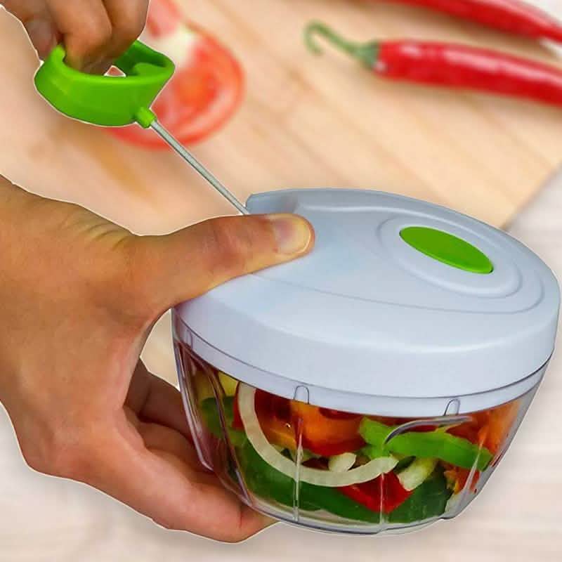 Compact & Powerful Hand Held Vegetable and Fruit Chopper and Slicer Kitchen Essentials - DailySale