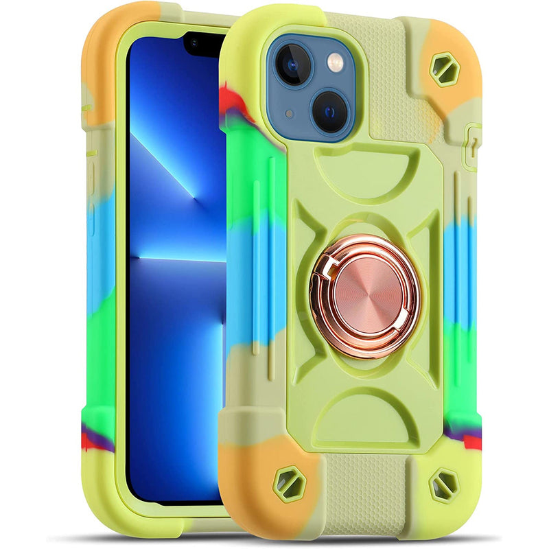 Compatible with iPhone 14 Case - Assorted Styles Mobile Accessories iPhone 14 Rainbow Green - DailySale