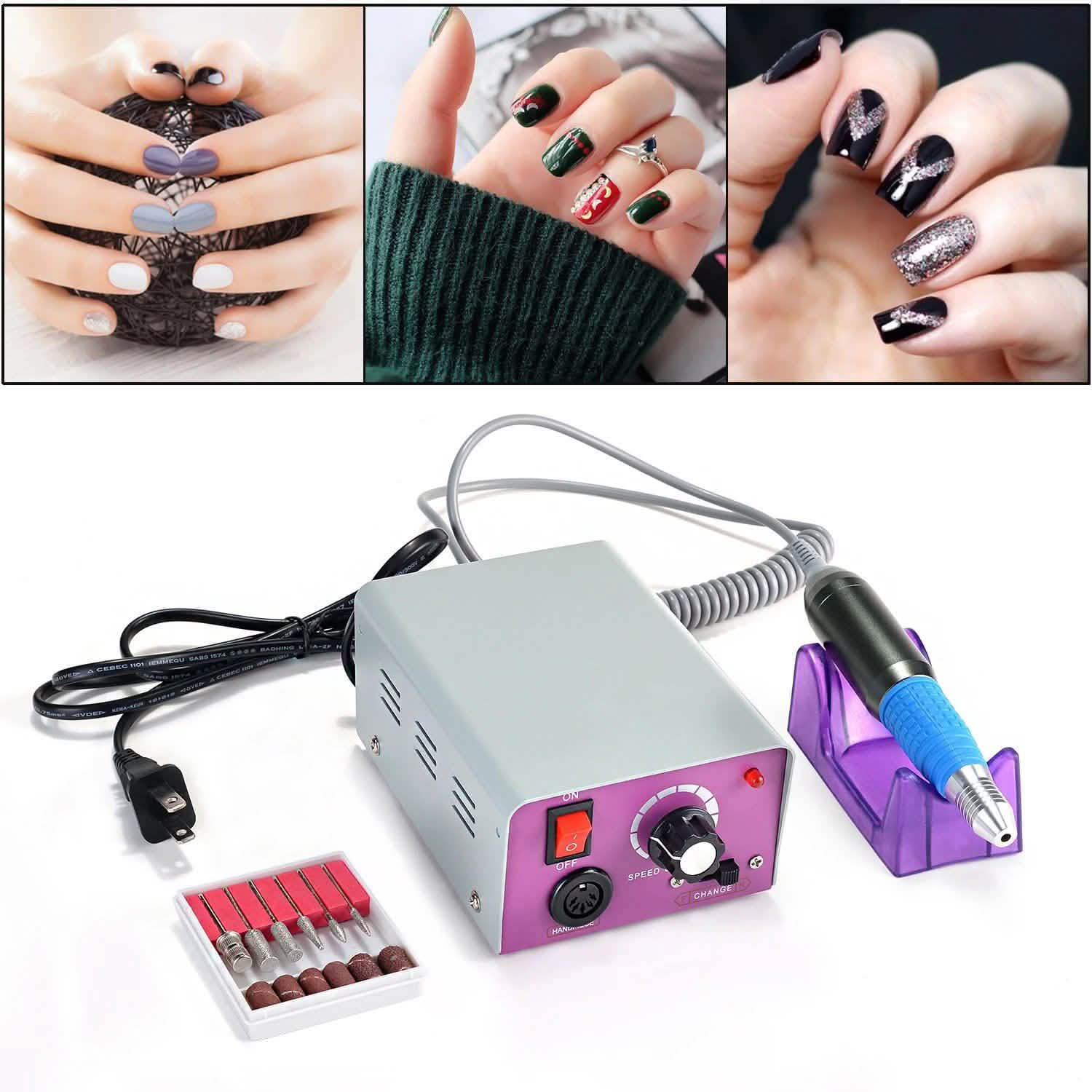 Complete Electric Nail Drill Kit Set Art File Bit Acrylic Manicure Pedicure Band Beauty & Personal Care - DailySale