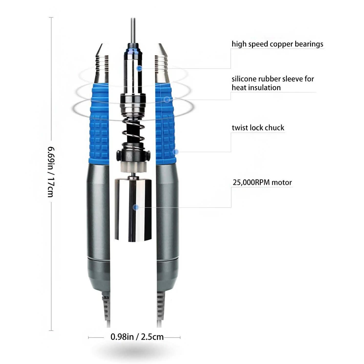 Complete Electric Nail Drill Kit Set Art File Bit Acrylic Manicure Pedicure Band Beauty & Personal Care - DailySale