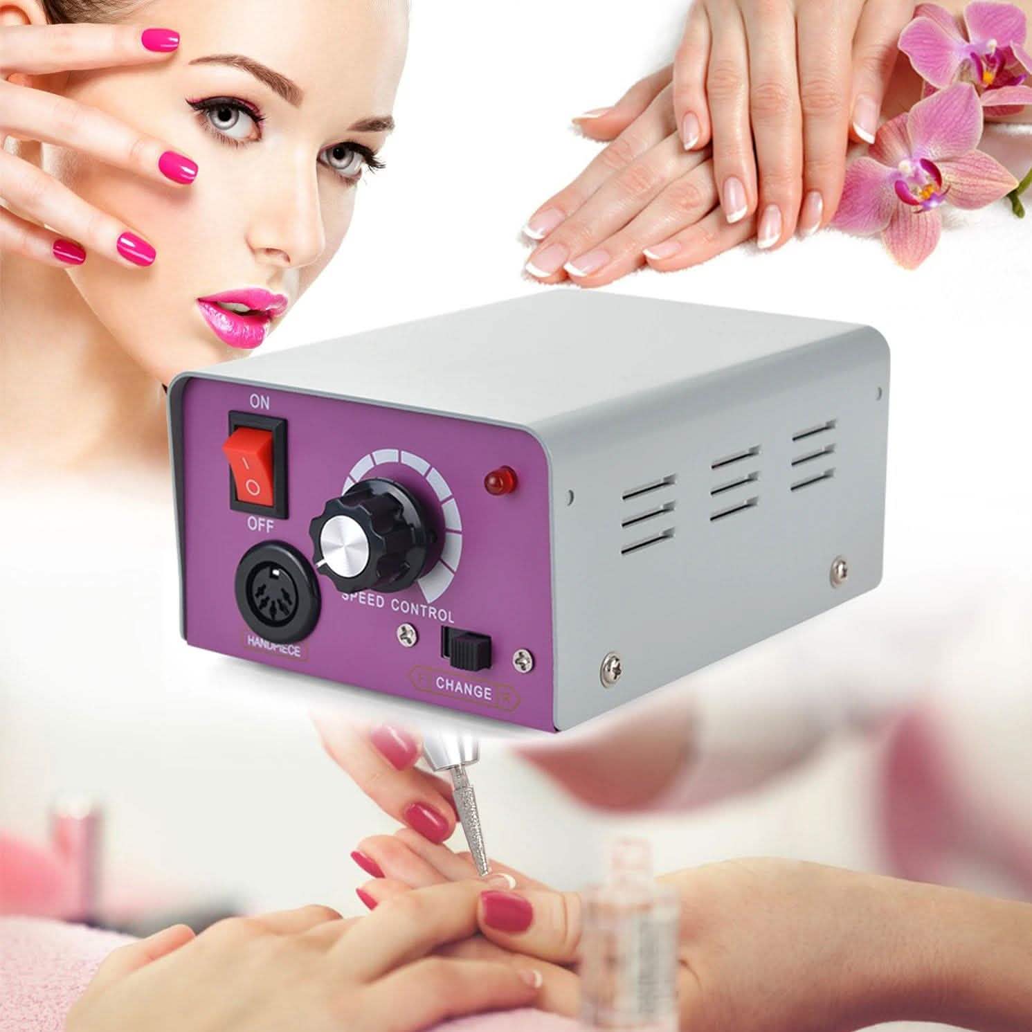 Complete Electric Nail Drill Kit Set Art File Bit Acrylic Manicure Pedicure Band Beauty & Personal Care - DailySale