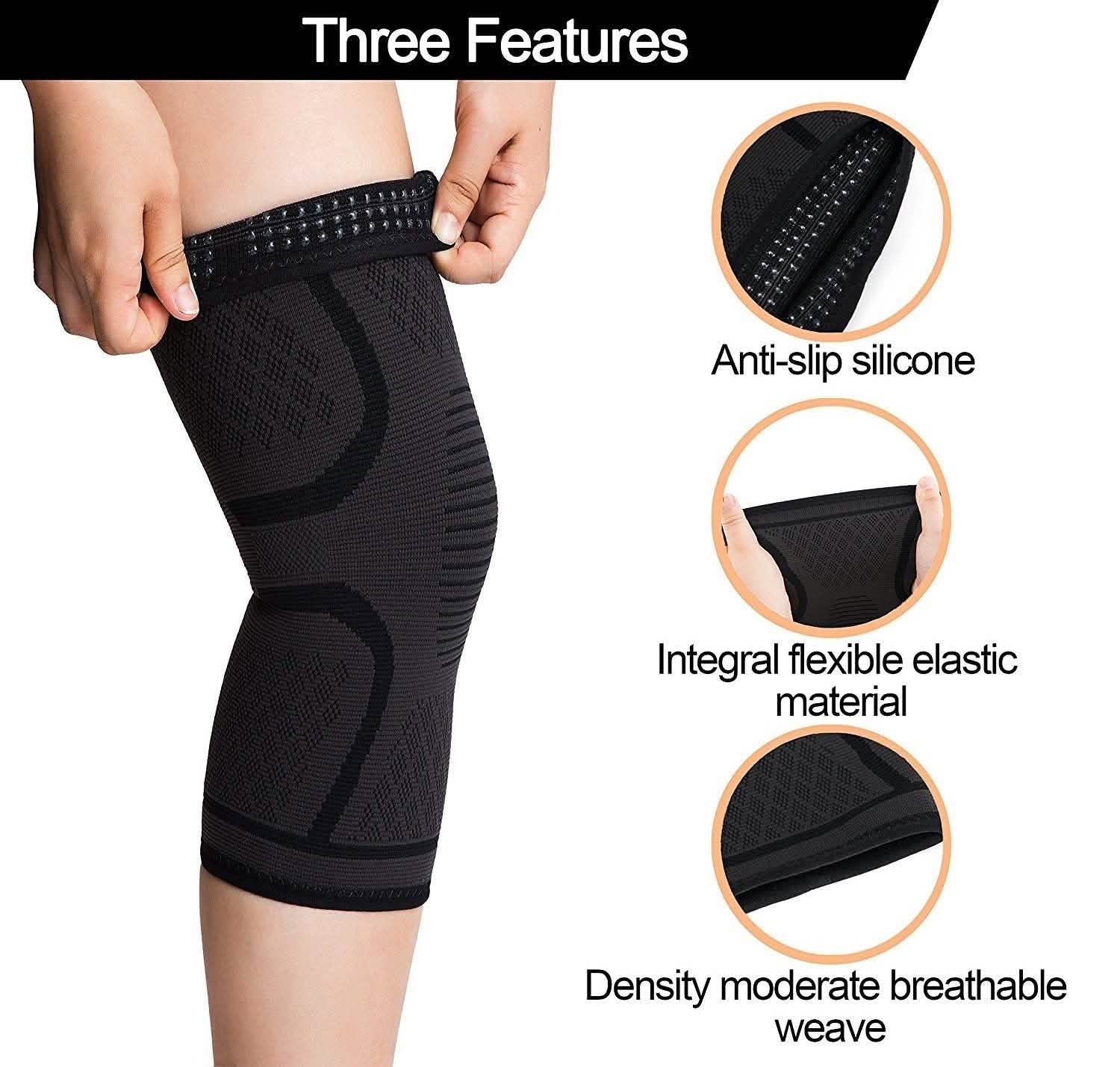 Compression Knee Sleeve - Assorted Colors and Sizes Wellness & Fitness - DailySale