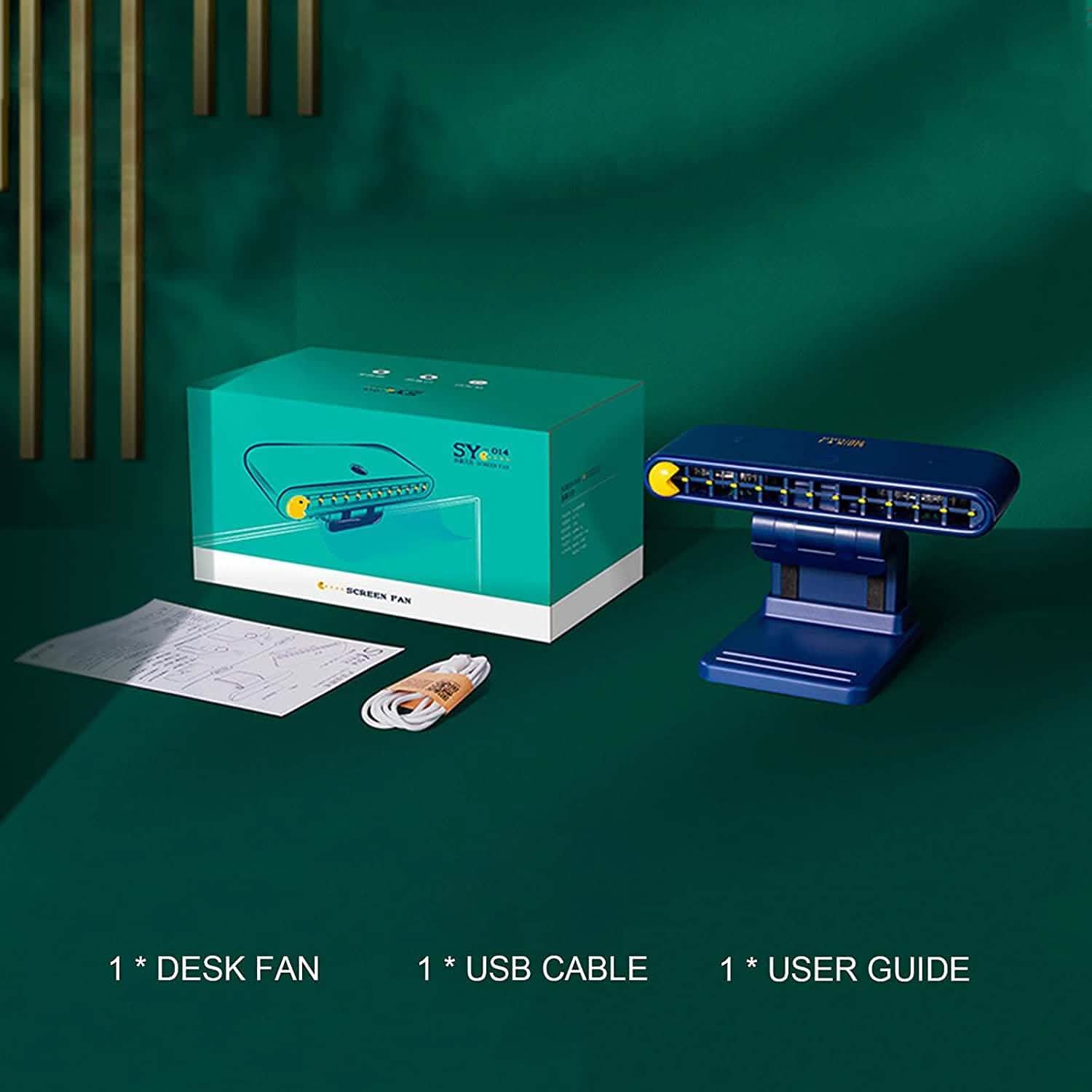 Computer Screen Hanging Fan with Phone Holder Computer Accessories - DailySale