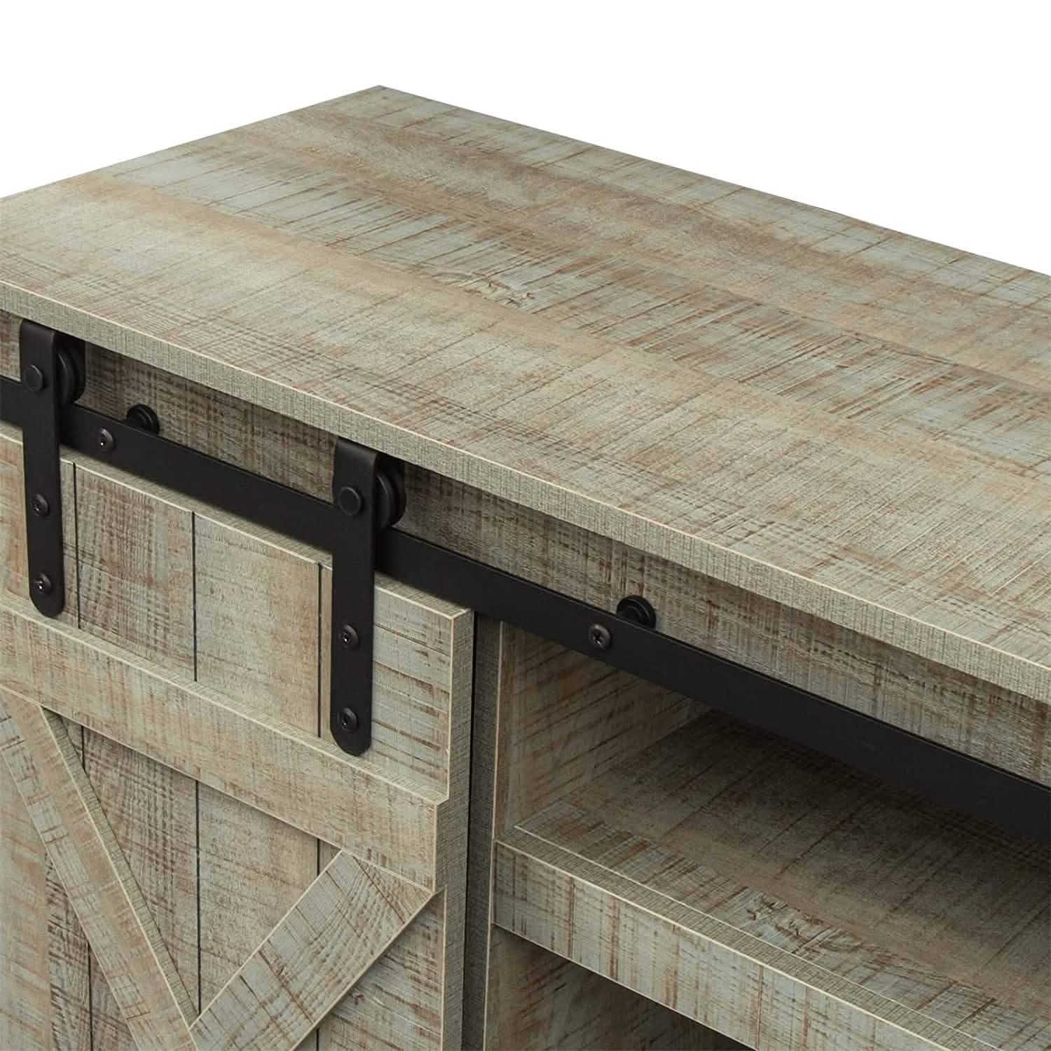 Console Table TV Cabinet with Locker Closet & Storage - DailySale