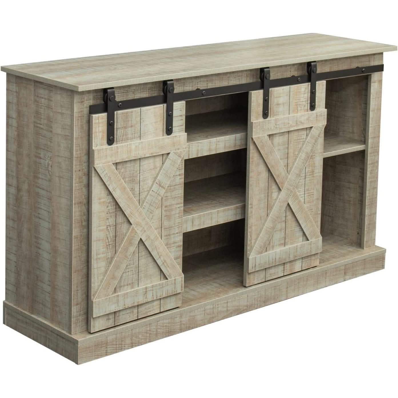 Console Table TV Cabinet with Locker Closet & Storage - DailySale