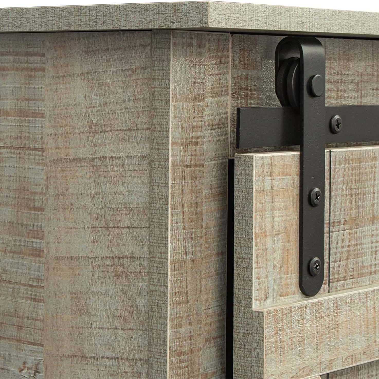 Console Table TV Cabinet with Locker Closet & Storage - DailySale