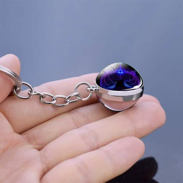 Constellation Double Side Cabochon Glass Ball Keychain Everything Else - DailySale