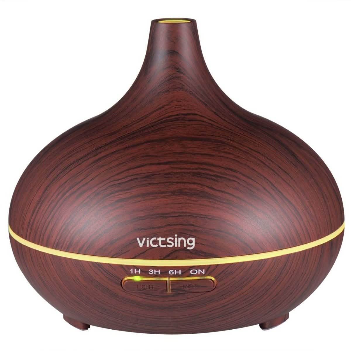 Cool Mist Humidifier Ultrasonic Aromatherapy Diffuser Wellness & Fitness Dark Brown - DailySale