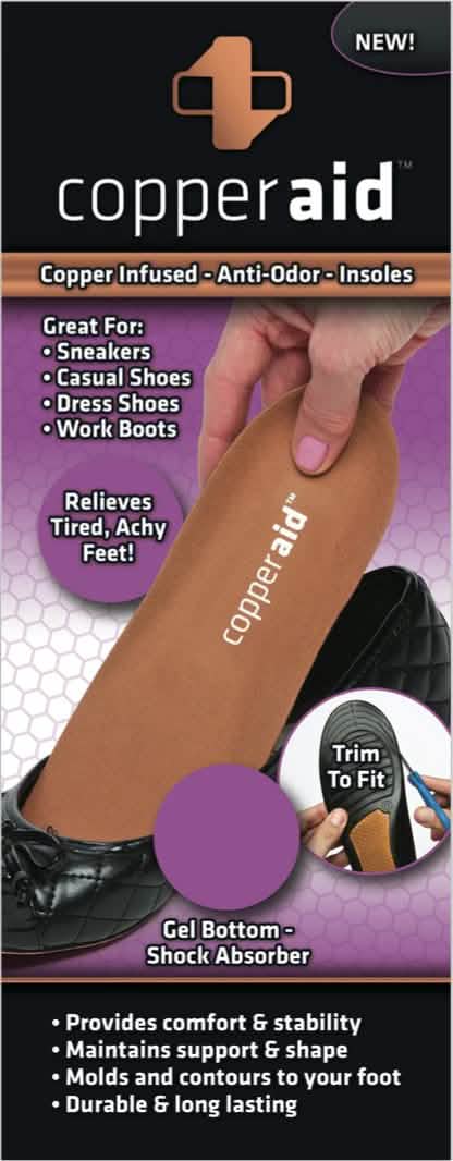 Copper Aid Insoles for Women Wellness & Fitness - DailySale
