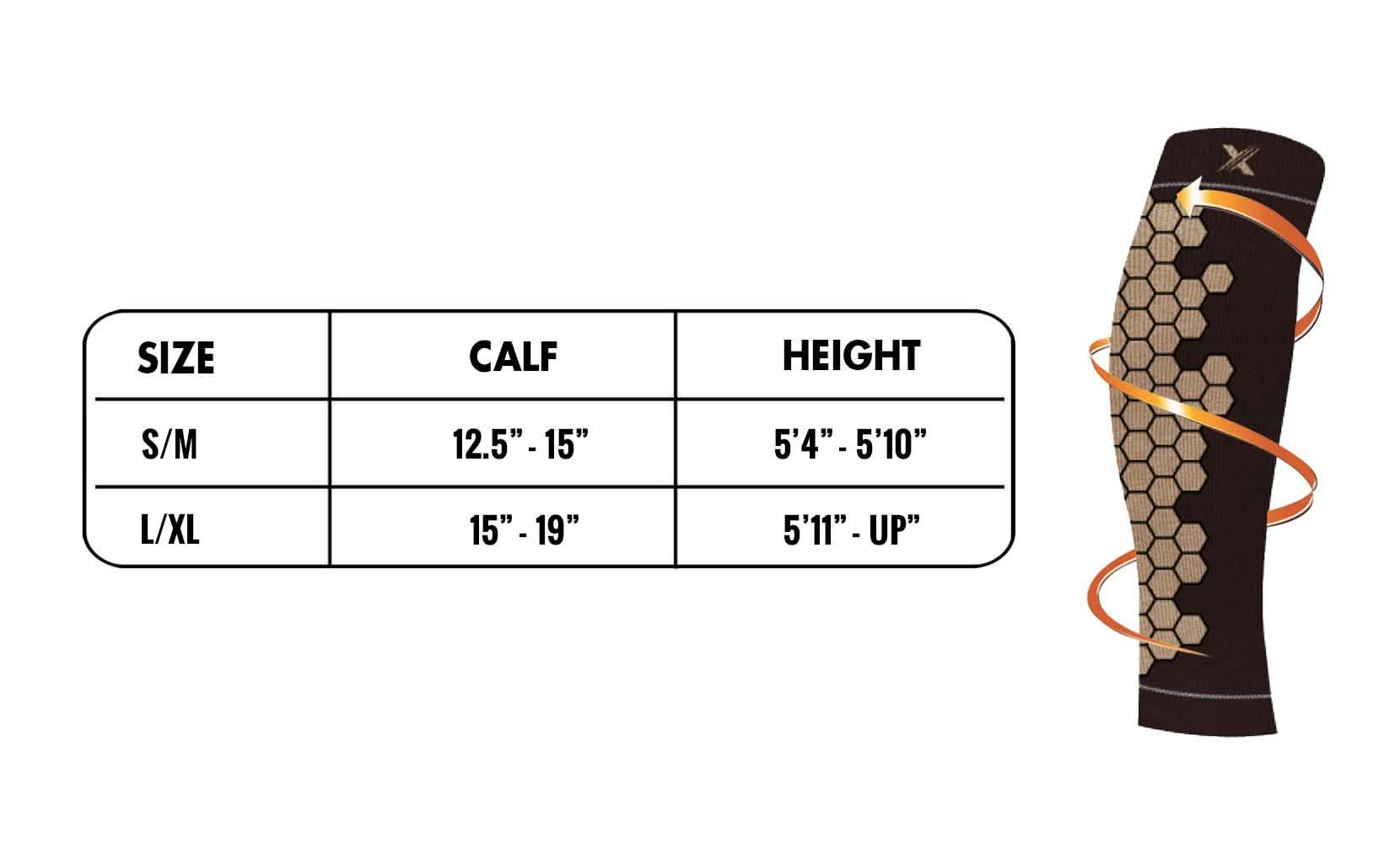 Copper Infused High Performance Compression and Support Calf Sleeves Sports & Outdoors - DailySale