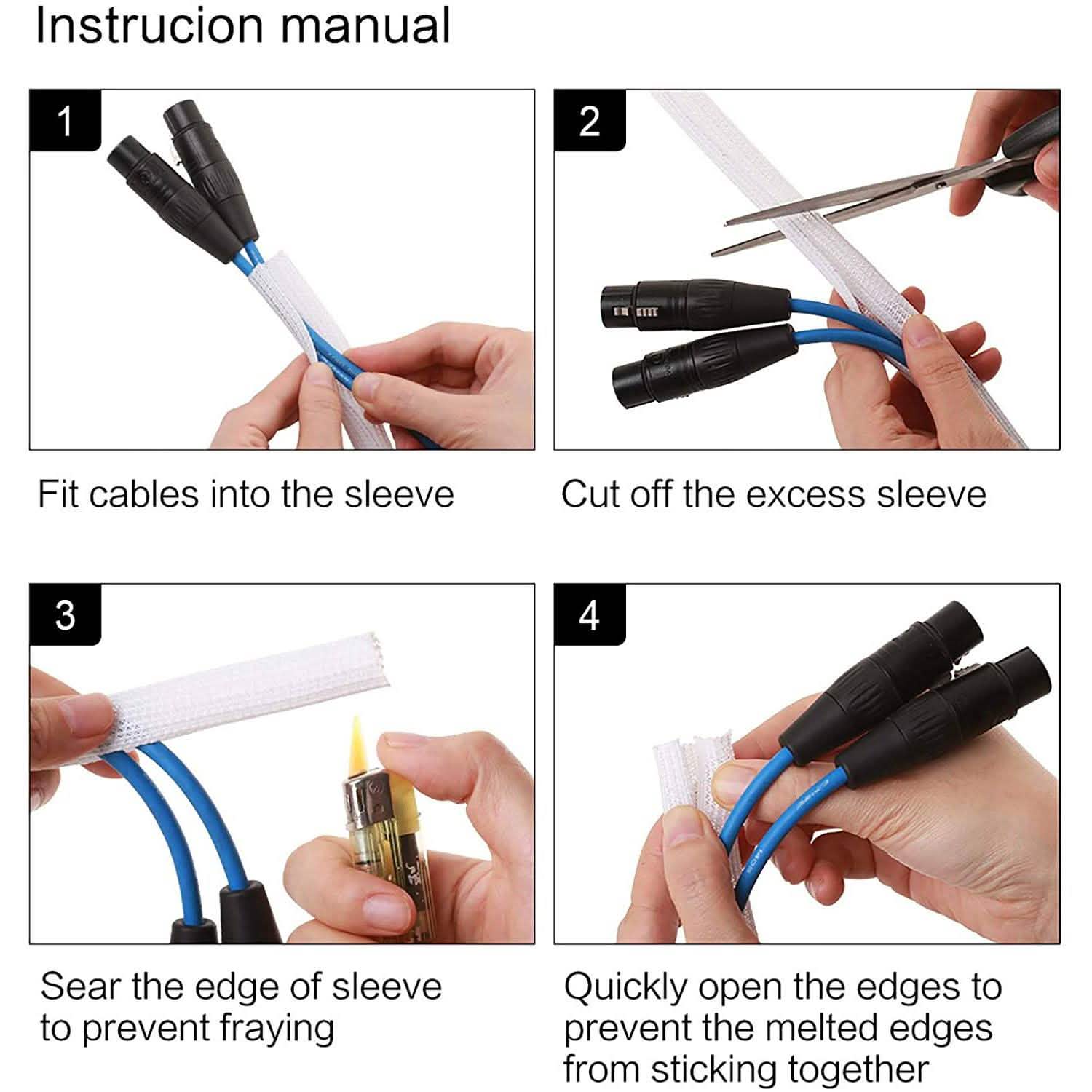 Cord Protector Wire Loom Tubing Cable Sleeve Household Batteries & Electrical - DailySale