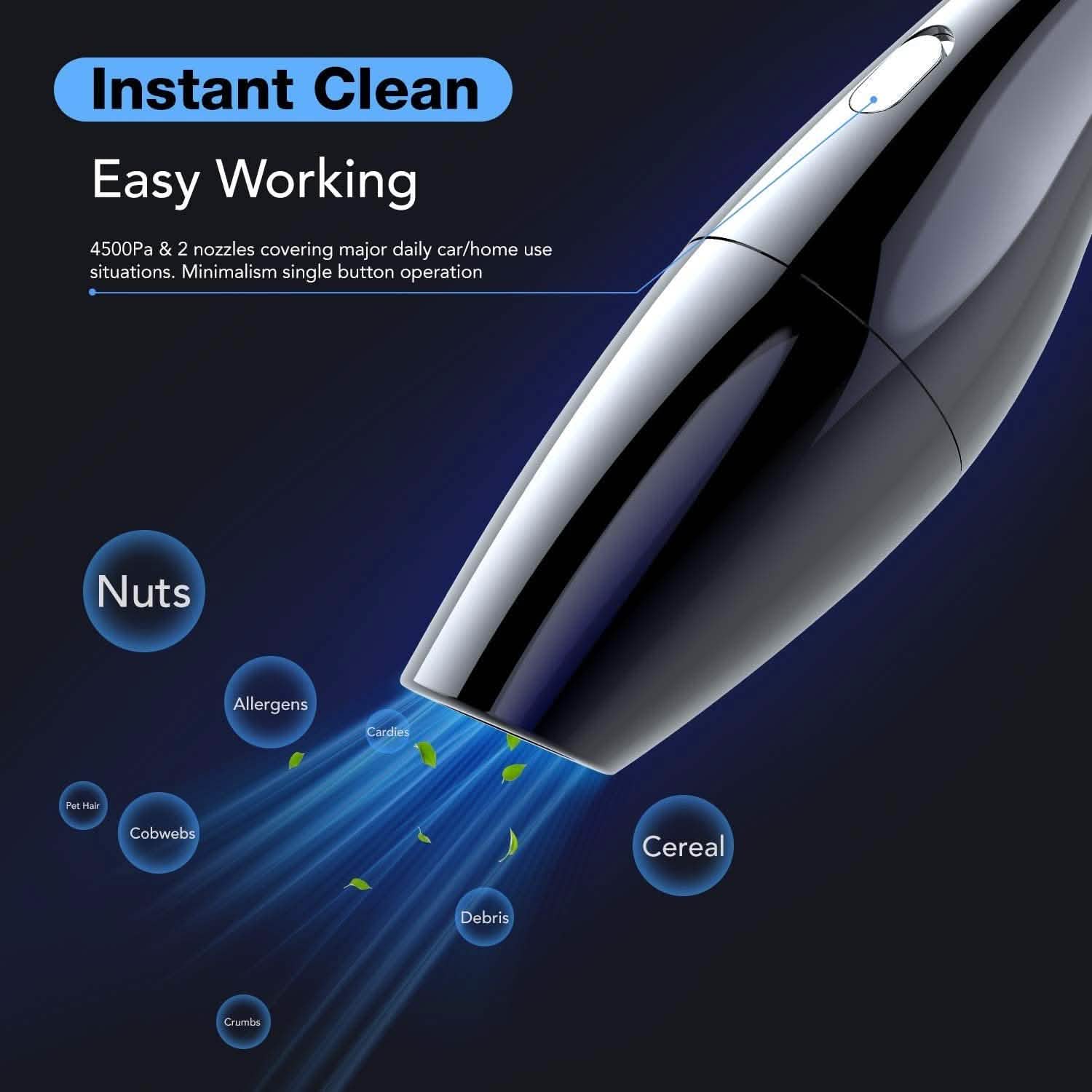 Cordless Handheld High Power Portable Vacuum Cleaner Automotive - DailySale