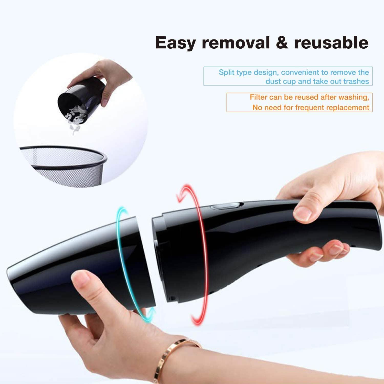 Cordless Handheld High Power Portable Vacuum Cleaner Automotive - DailySale