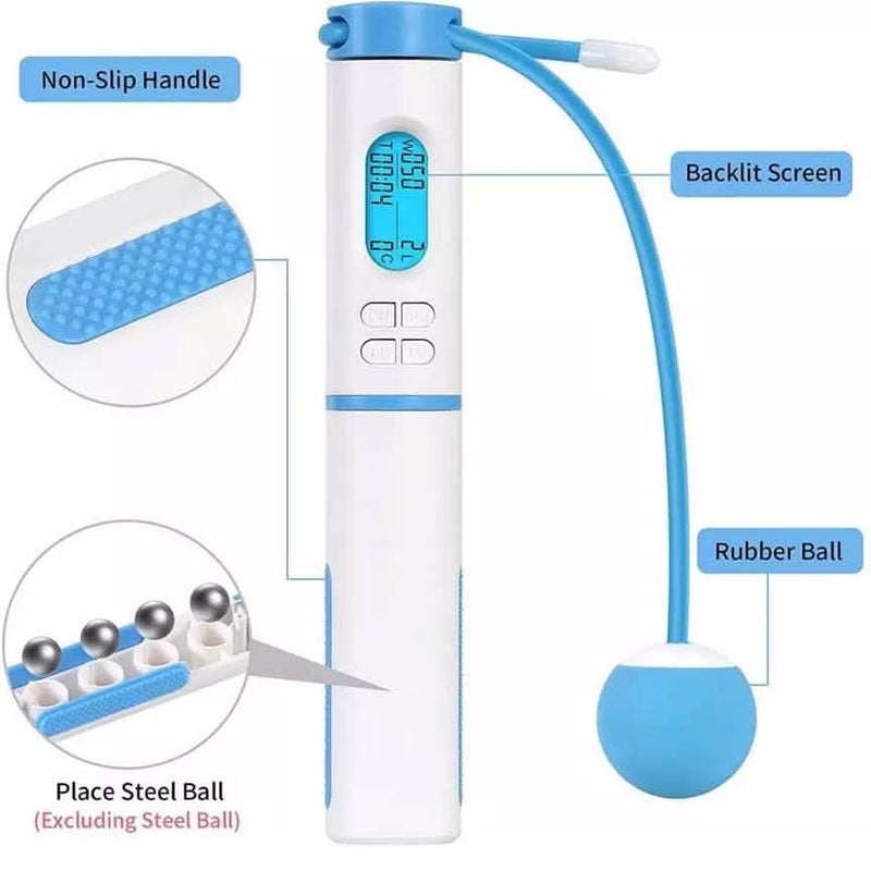 Cordless Weighted Jump Rope Digital Smart Skipping Jump Ropes with Counter Fitness - DailySale