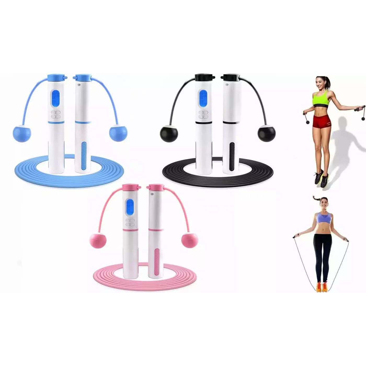 Cordless Weighted Jump Rope Digital Smart Skipping Jump Ropes with Counter Fitness - DailySale