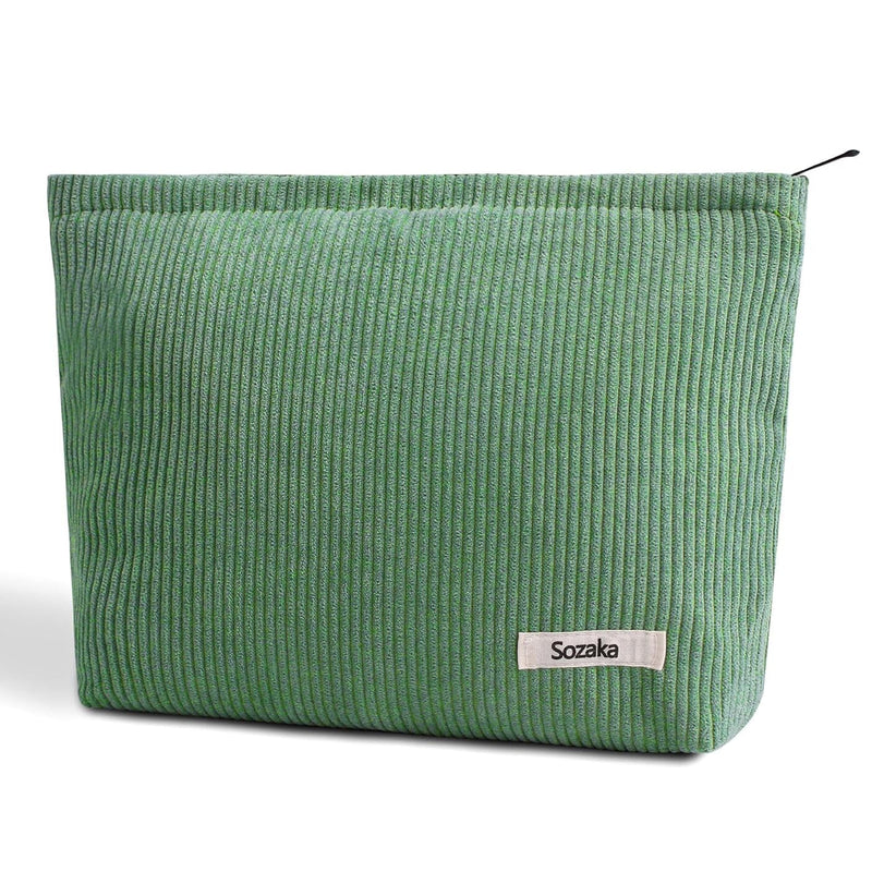 Corduroy Travel Makeup Bag, Large Capacity Travel Wash Bag Bags & Travel Green - DailySale