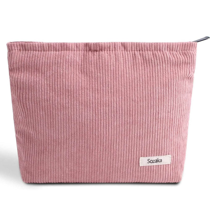 Corduroy Travel Makeup Bag, Large Capacity Travel Wash Bag Bags & Travel Meat Powder - DailySale
