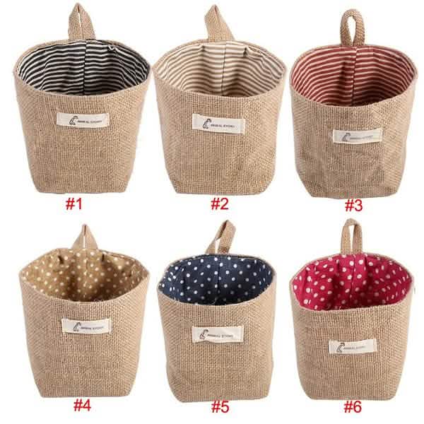 Cotton Linen Hanging Bag Home Gadget Storage Organizer Closet & Storage - DailySale