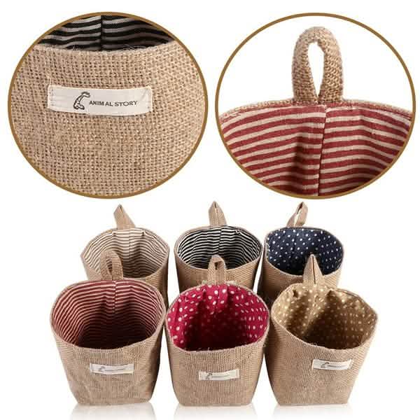 Cotton Linen Hanging Bag Home Gadget Storage Organizer Closet & Storage - DailySale