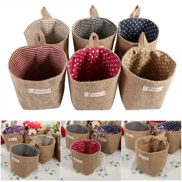 Cotton Linen Hanging Bag Home Gadget Storage Organizer Closet & Storage - DailySale