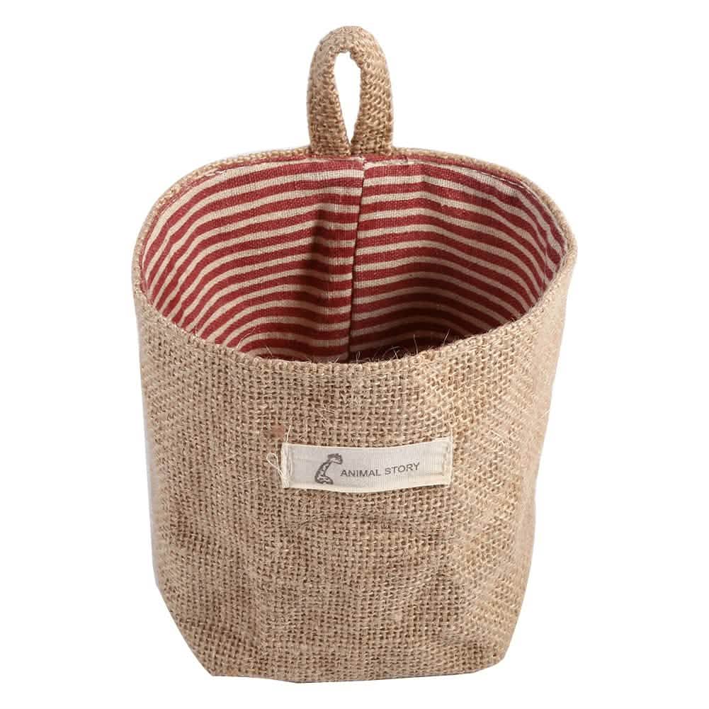 Cotton Linen Hanging Bag Home Gadget Storage Organizer Closet & Storage Stripes Red - DailySale