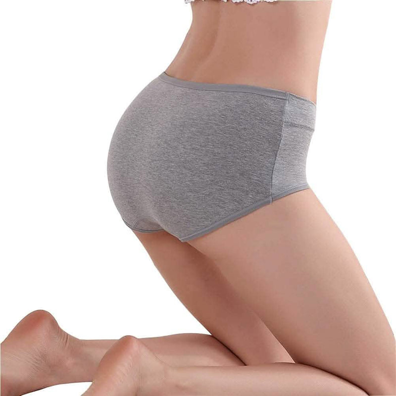 Cotton Mid Waist No Muffin Top Full Coverage Brief Ladies Underwear Women's Swimwear & Lingerie - DailySale