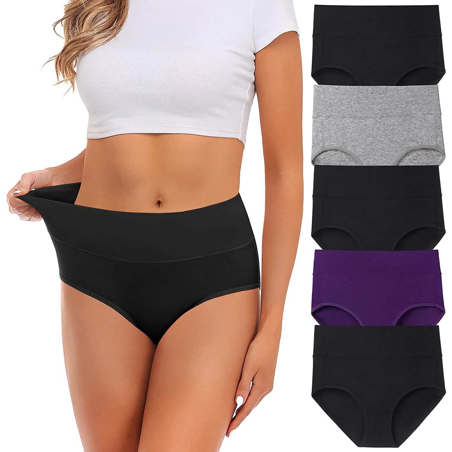 Cotton Mid Waist No Muffin Top Full Coverage Brief Ladies Underwear Women's Swimwear & Lingerie - DailySale