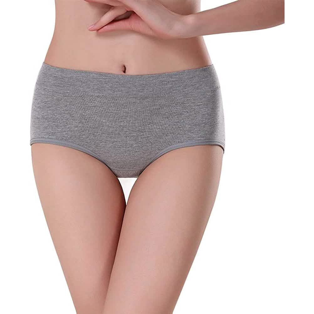 Cotton Mid Waist No Muffin Top Full Coverage Brief Ladies Underwear Women's Swimwear & Lingerie - DailySale
