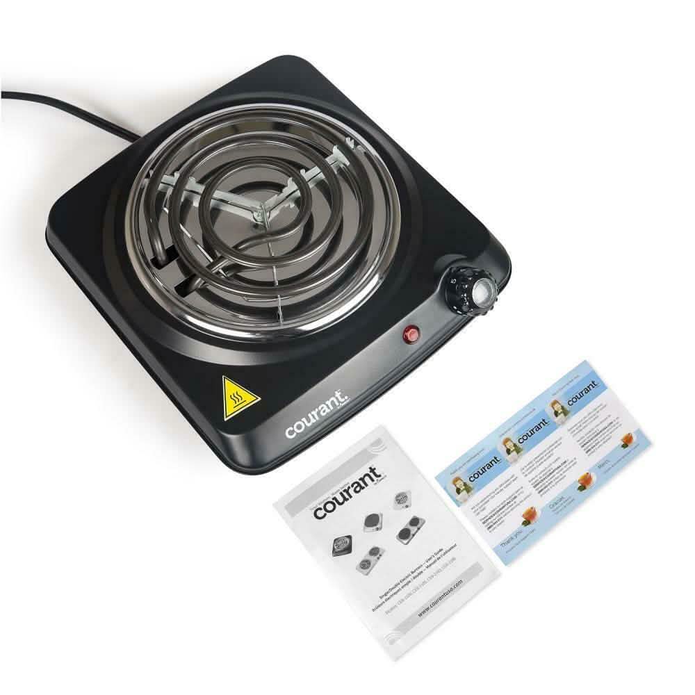 Courant 1000 Watts Electric Single Burner, Black Kitchen & Dining - DailySale