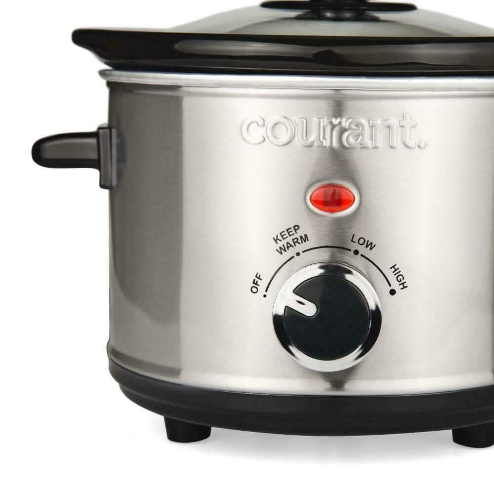 Courant 1.5 Quart Slow Cooker, Stainless Steel Kitchen & Dining - DailySale
