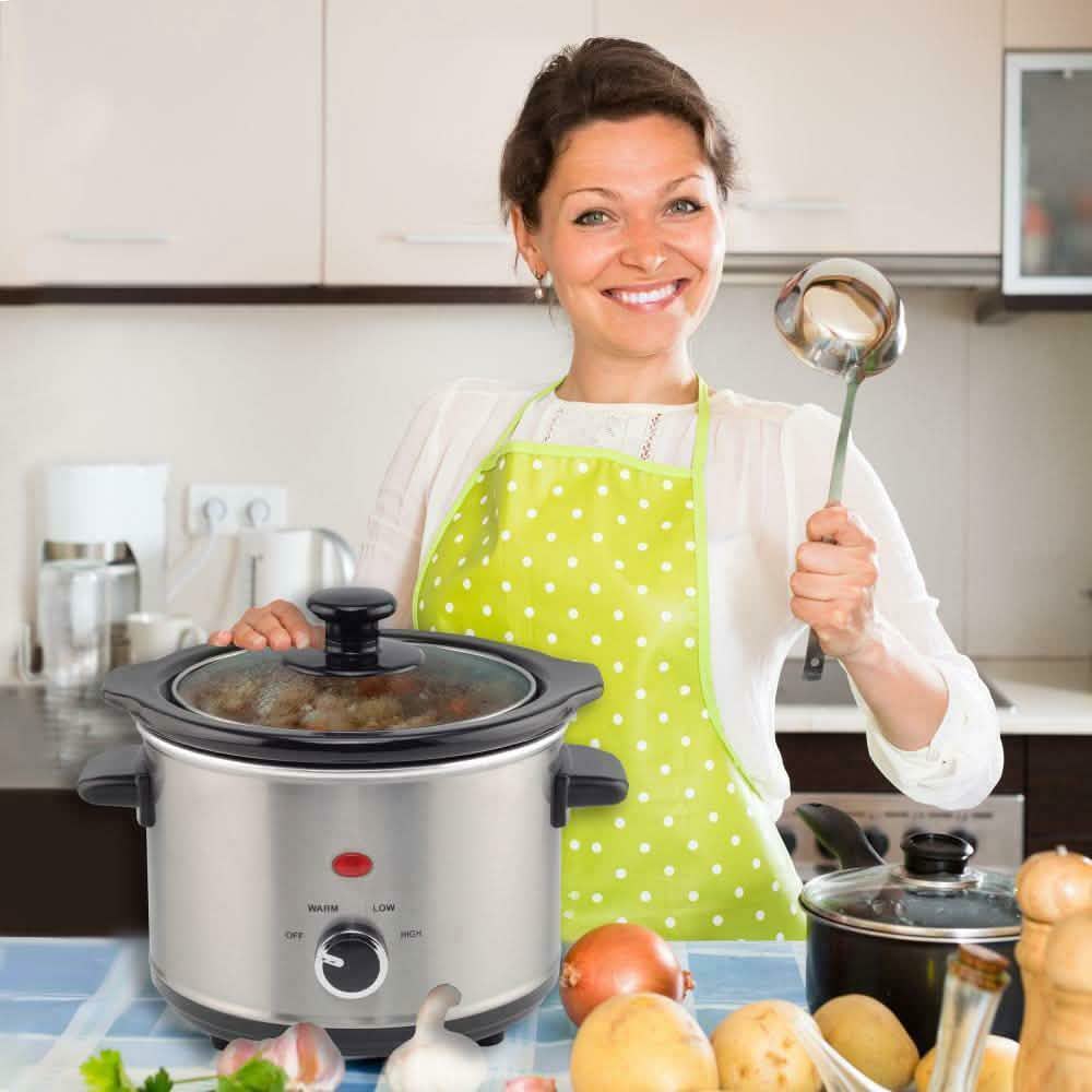 Courant 1.5 Quart Slow Cooker, Stainless Steel Kitchen & Dining - DailySale