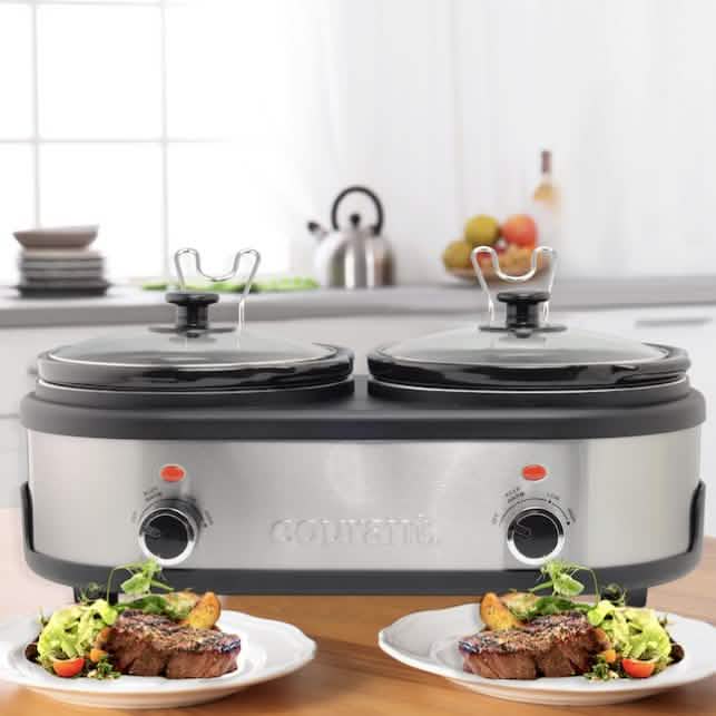 Courant 2.5 QT Double Slow Cooker - Stainless Steel Kitchen & Dining - DailySale