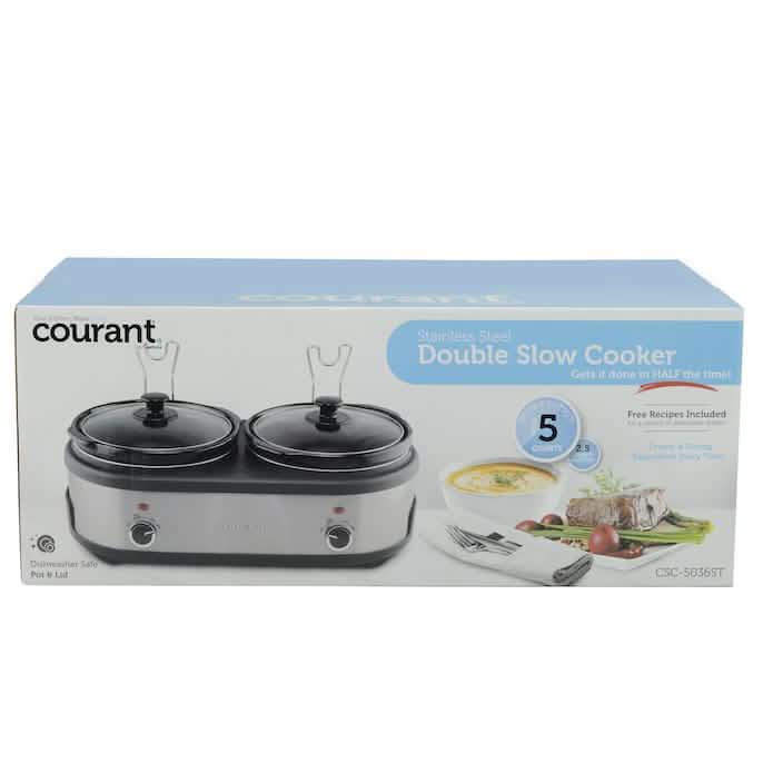 Courant 2.5 QT Double Slow Cooker - Stainless Steel Kitchen & Dining - DailySale