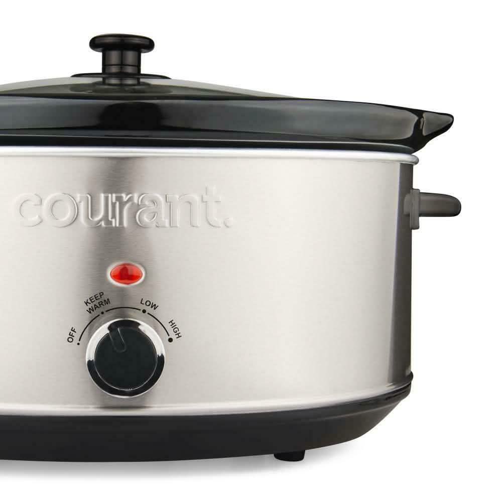 Courant 7.0 Quart Oval Stainless Steel Slow Cooker Kitchen & Dining - DailySale