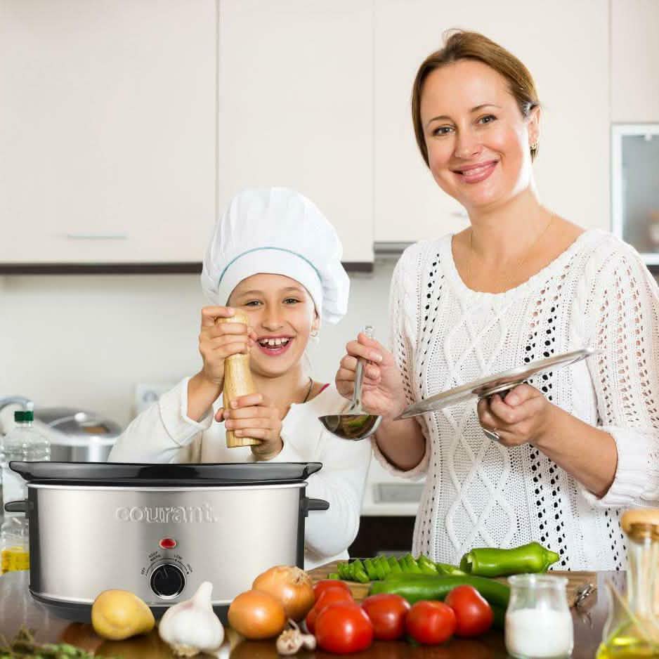 Courant 7.0 Quart Oval Stainless Steel Slow Cooker Kitchen & Dining - DailySale