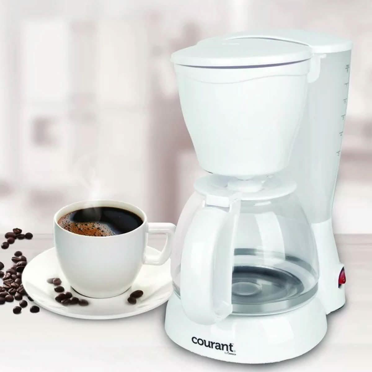 Courant 8 Cup Coffee Maker with Permanent Filter & Spoon Kitchen Essentials - DailySale