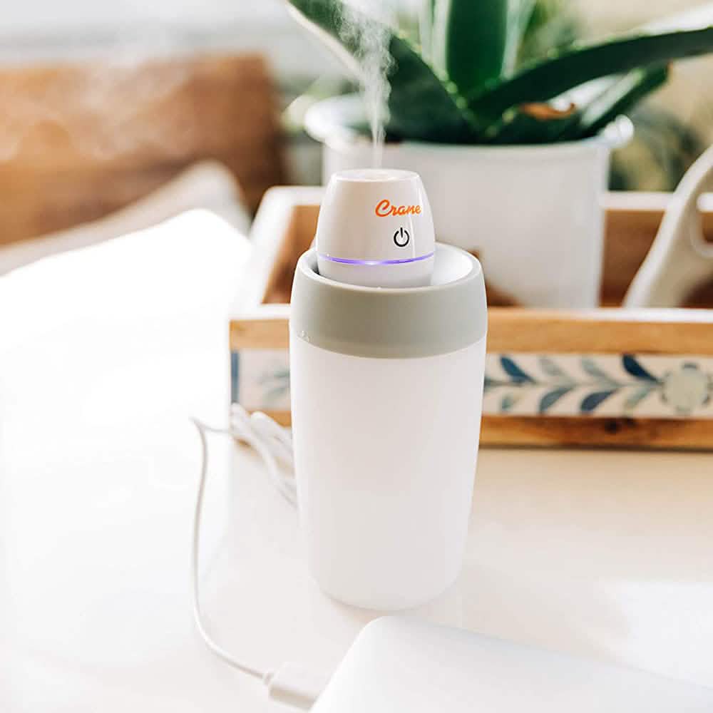 Crane USA INC EE-5950 Travel Ultrasonic Cool Mist Humidifier Wellness - DailySale