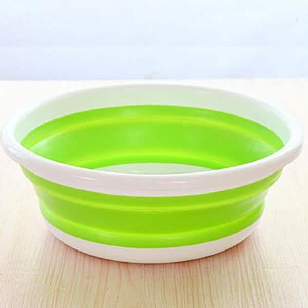 Creative Collapsible Water Basin Portable Travel Basin Washing Tool Fashion Hobbies Bath Green - DailySale