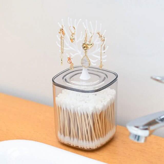 Creative Lovely Home Swab Box Acrylic With Cover Closet & Storage - DailySale