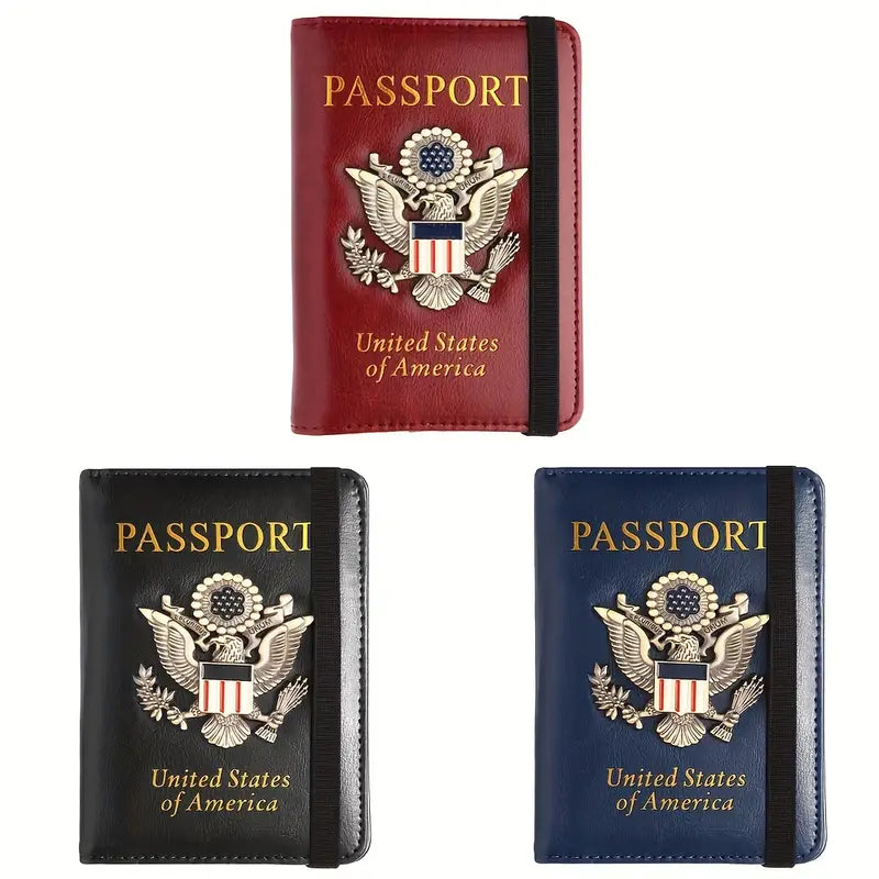 Creative Passport Holder Cover With 3D Metal Badge Bags & Travel - DailySale