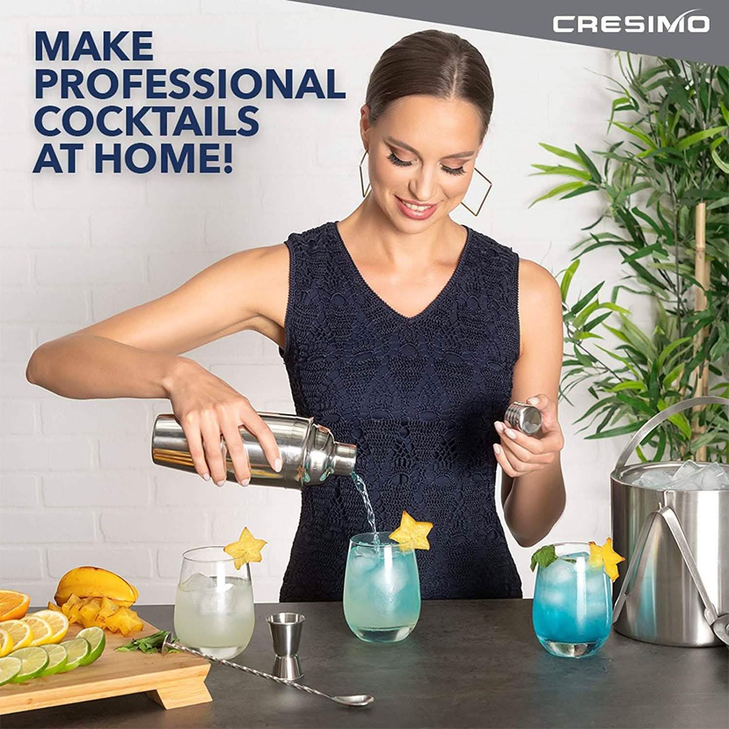 Cresimo 24 Ounce Cocktail Shaker Bar Set Kitchen & Dining - DailySale