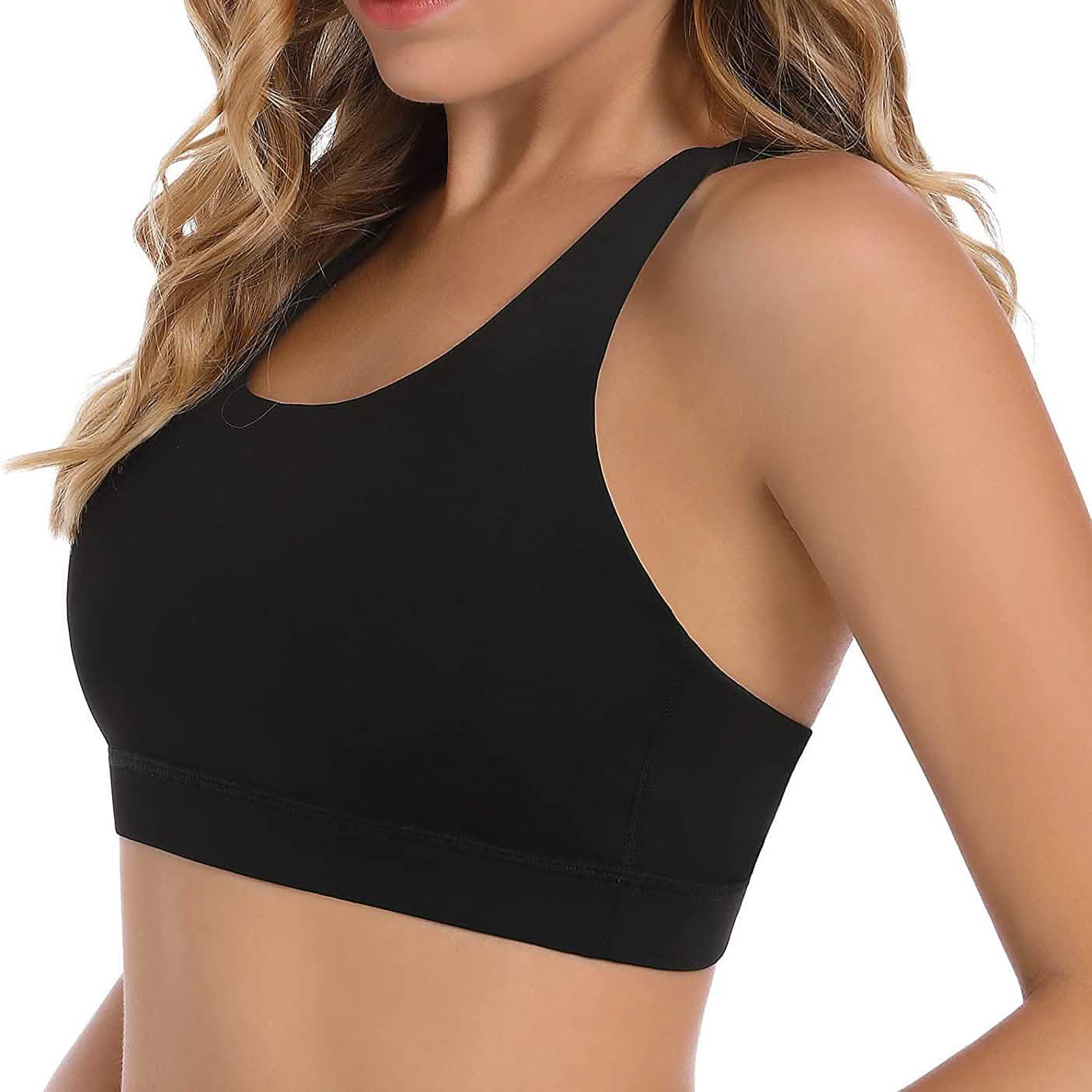 Criss-Cross Back Padded Strappy Sports Bras Medium Support Yoga Bra with Removable Cups Women's Swimwear & Lingerie - DailySale