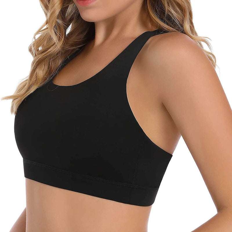 Criss-Cross Back Padded Strappy Sports Bras Medium Support Yoga Bra with Removable Cups Women's Swimwear & Lingerie - DailySale