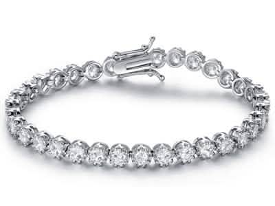 Crown Tennis Bracelet Made with Swarovski Elements Jewelry - DailySale