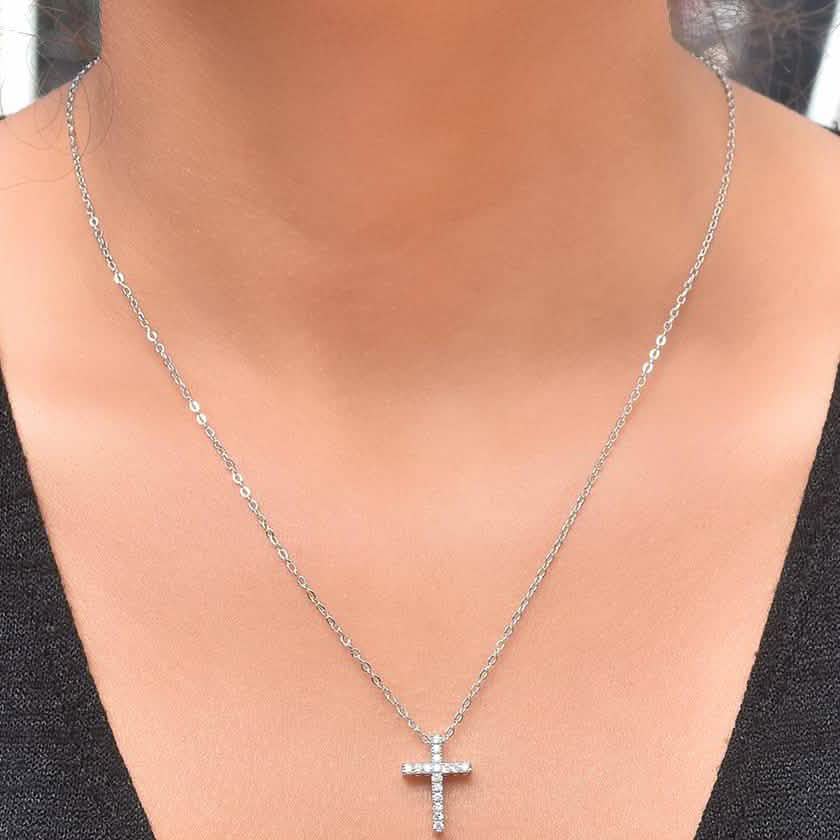 Crystal Cross Pendant Necklace Jewelry - DailySale