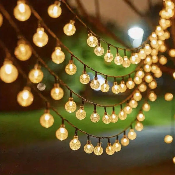 Crystal Globe Solar String Lights String & Fairy Lights Warm 16ft - DailySale